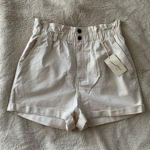 High-Rise Paperbag Shorts
